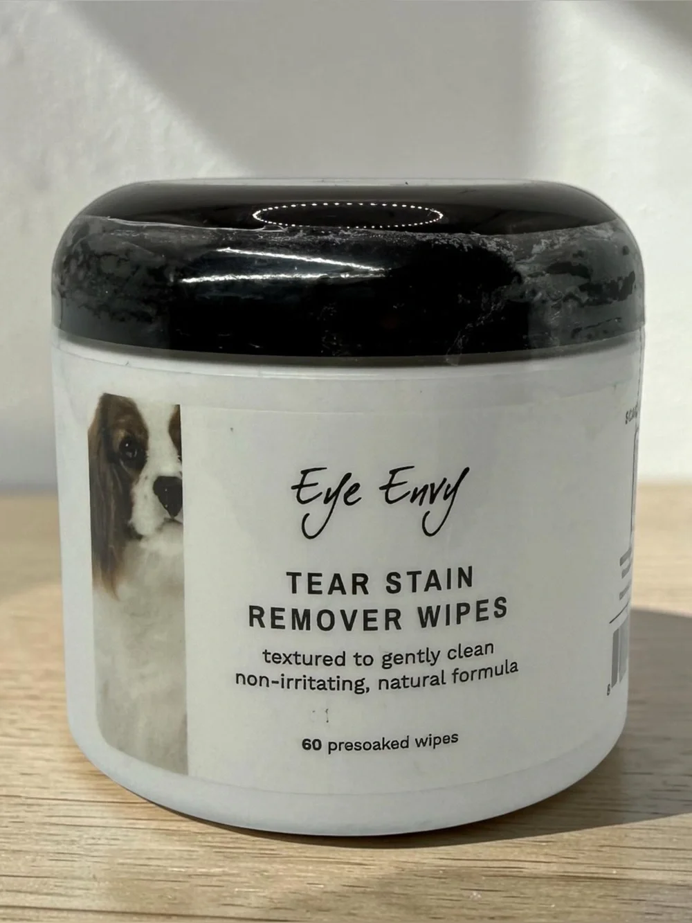 Eye Envy Tear Stain Wipes for Dogs 60 Count Gently Cleans Loosen Debris EXP 4/29